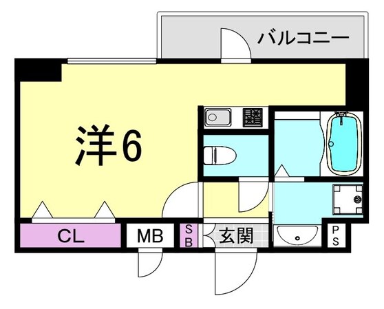 スプランディッド難波元町DUEの物件間取画像